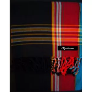 Black With Red Broad Stripe Kikoy/Sarong