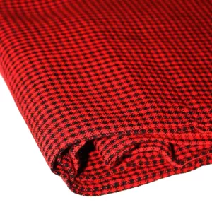 Black and Red Small Check Boxed Maasai Shuka