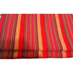 Red, Black, Brown, Pink Multi-Colored Striped Maasai Shuka