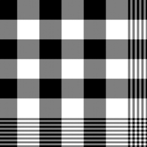 Black, White and Grey Checked Kikoy Sarong