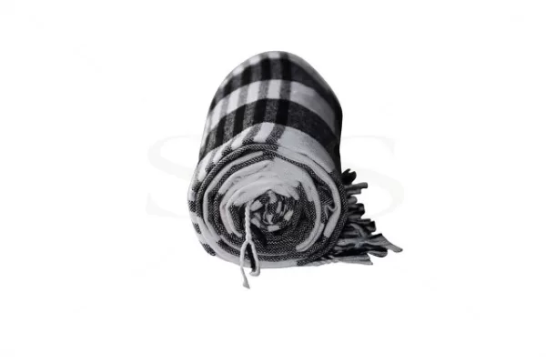 Black, White and Grey Checked Kikoy Sarong