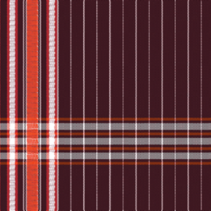 Maroon with White, Grey, Orange and Black Striped Kikoy Sarong