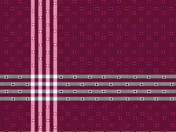 Burgundy Red with Gray and Rose Pink Stripes with Embeded Patterns Kikoy Sarong