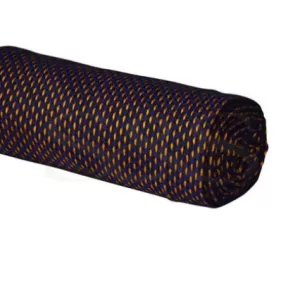 Navy Blue Honey Comb Pattern with Pink, Yellow, Black and Gray Stripes with Kikoy Sarong