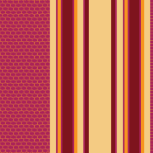 Magenta Honey Comb Pattern with Red, Yellow and Fire Orange Stripes Kikoy Sarong