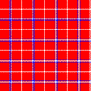 Candy Apple Red Checked with Navy Blue and White Striped Kikoy Sarong