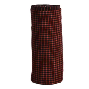 Black Checked With Red Stripes Kikoy Sarong