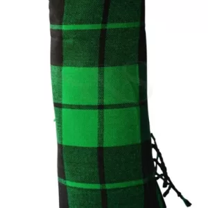 Dark Green and Black Checked with Green and Black Stripes Kikoy Sarong