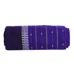 Eggplant Violet, Lollipop Violet with Decorative White Stripes Kikoy Sarong