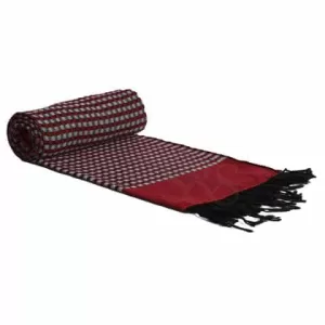 Carmine Red, White, Gray and Black Checked Carmine Red and Black Stripped Kikoy Sarong