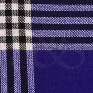 Grape Violet, White and Black Checked with Black and White Stripped Kikoy Sarong