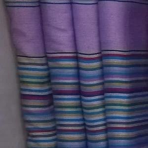 Purple with Tealish Blue and Multi Colored Stripes Kikoy